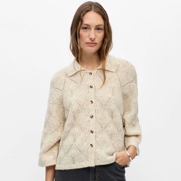 Object Kaisa Flora ButtonDown Cardigan Birch