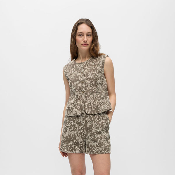 Object Kerry Sleeveless Vest - Morel/Sandshell
