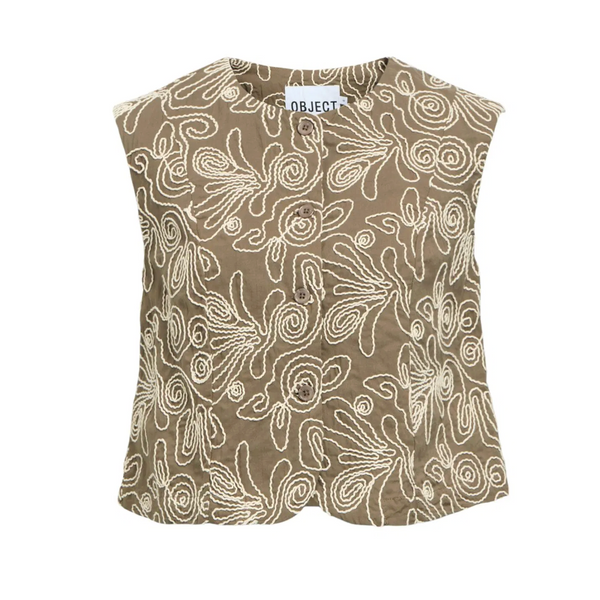 Object Kerry Sleeveless Vest - Morel/Sandshell