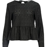 Object Laila Tie Back Top - Black