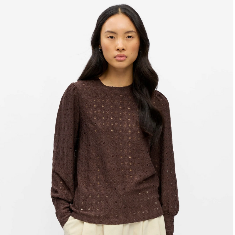 Object Laila Top - Seal Brown