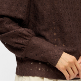 Object Laila Top - Seal Brown SLEEVE
