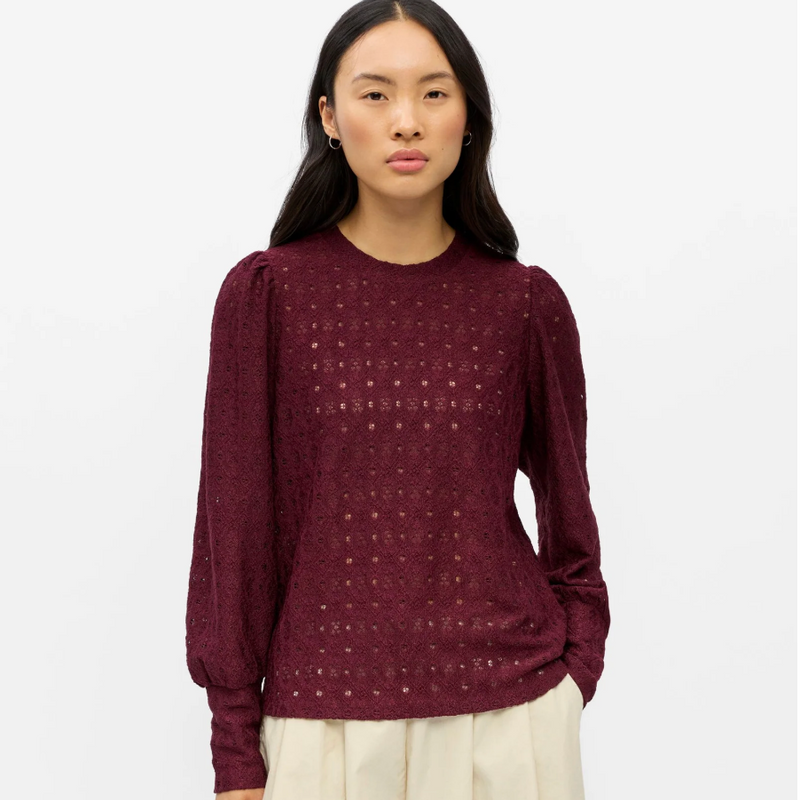 Object Laila Top - Wine