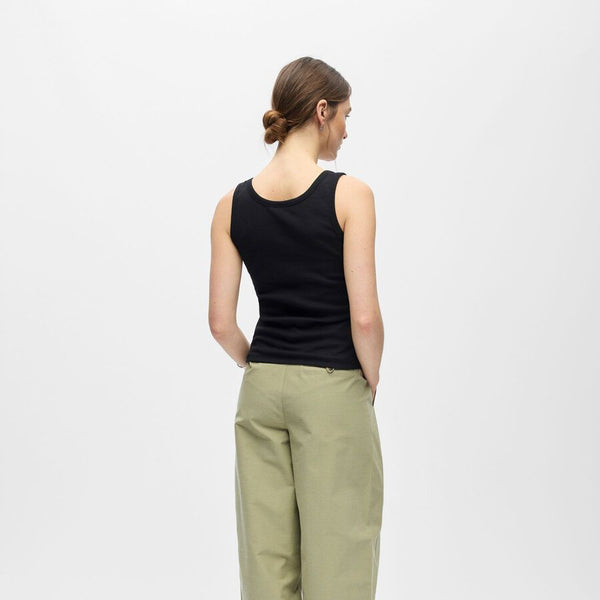 Object Moli Classic Ribbed Tank Top Black
