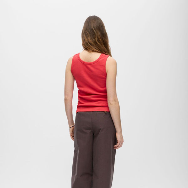 Object Moli Classic Ribbed Tank Top Red