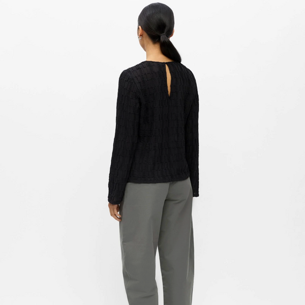Object ObjEvie Textured Long Sleeve Top