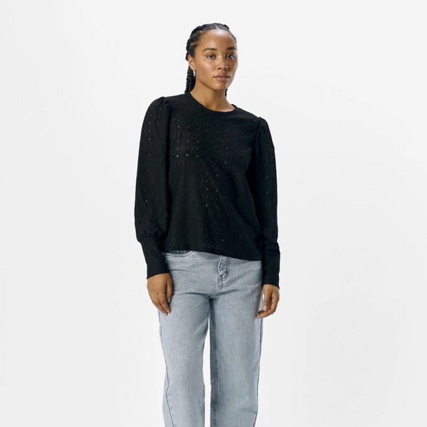Object ObjLaila Long Sleeve Top - Black