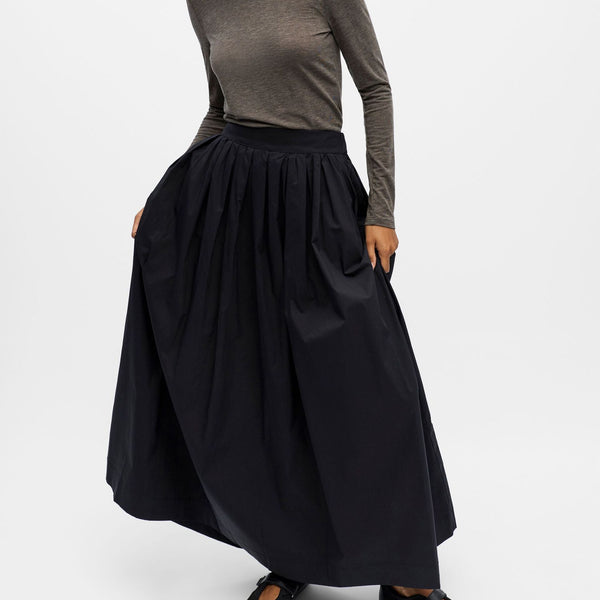 Object Paige A-Line Maxi Skirt - Black