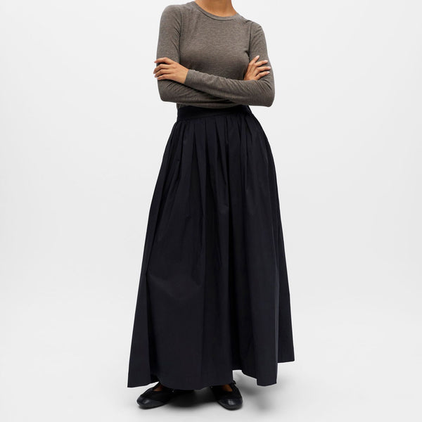 Object Paige A-Line Maxi Skirt - Black