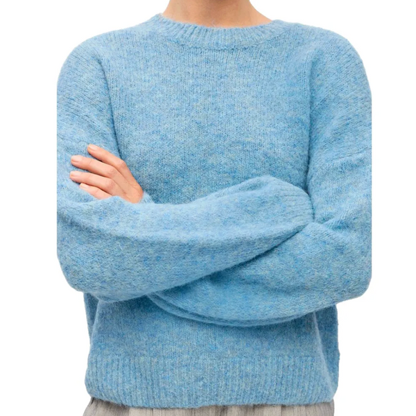 Object Saggia Lo Sweater - Blue Shadow close up
