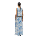 Object Vima Cropped Top - Azure Blue back facing model