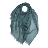 Ocean Teal Classic Cotton Blend Plain Scarf
