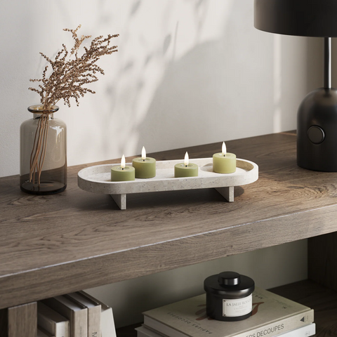 Olive Green Flameless LED  T Light Candles
