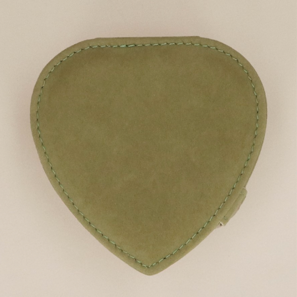 Olive Green Heart Jewellery Box 