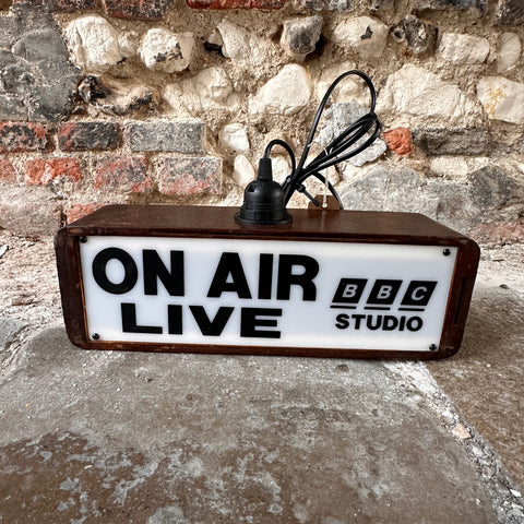on air live bbc light box white background