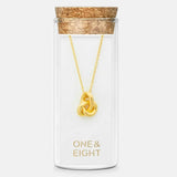One & Eight Gold Eternal Knot Necklace