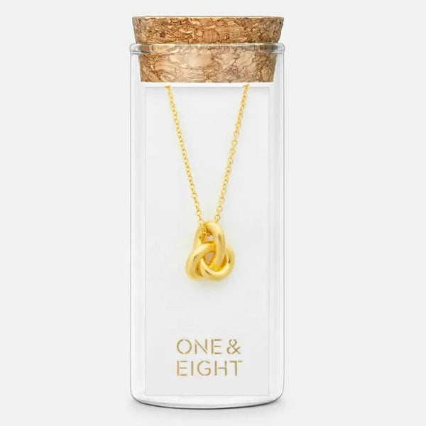 One & Eight Gold Eternal Knot Necklace