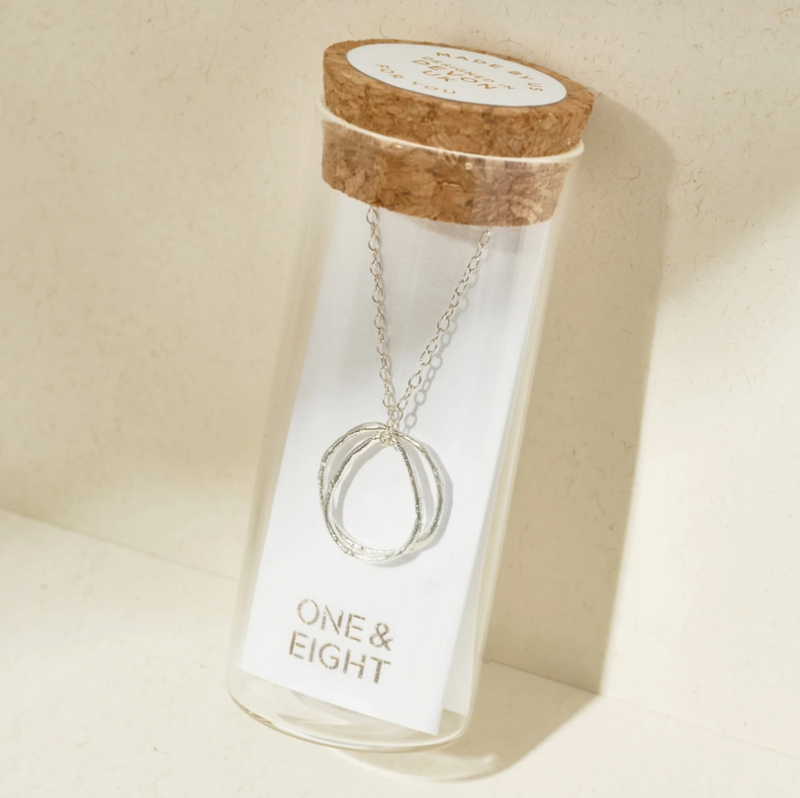 One & Eight Silver Loop Necklace