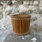 Original 1970s Bamboo Plant Pot