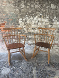 Original Mid Century Rocking Chairs Front Pair