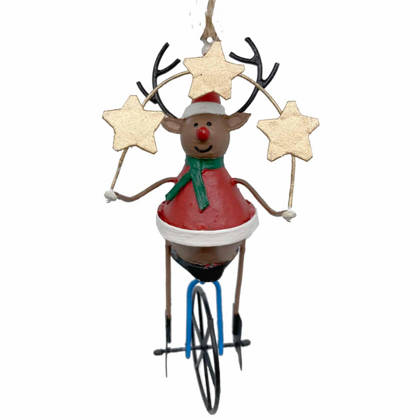 Otto the Reindeer on Unicycle Decoration