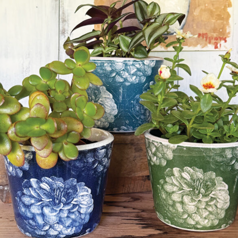 
PLANT POT FLEUR DE NUIT MIXED COLS AST/3 14x12cm /6