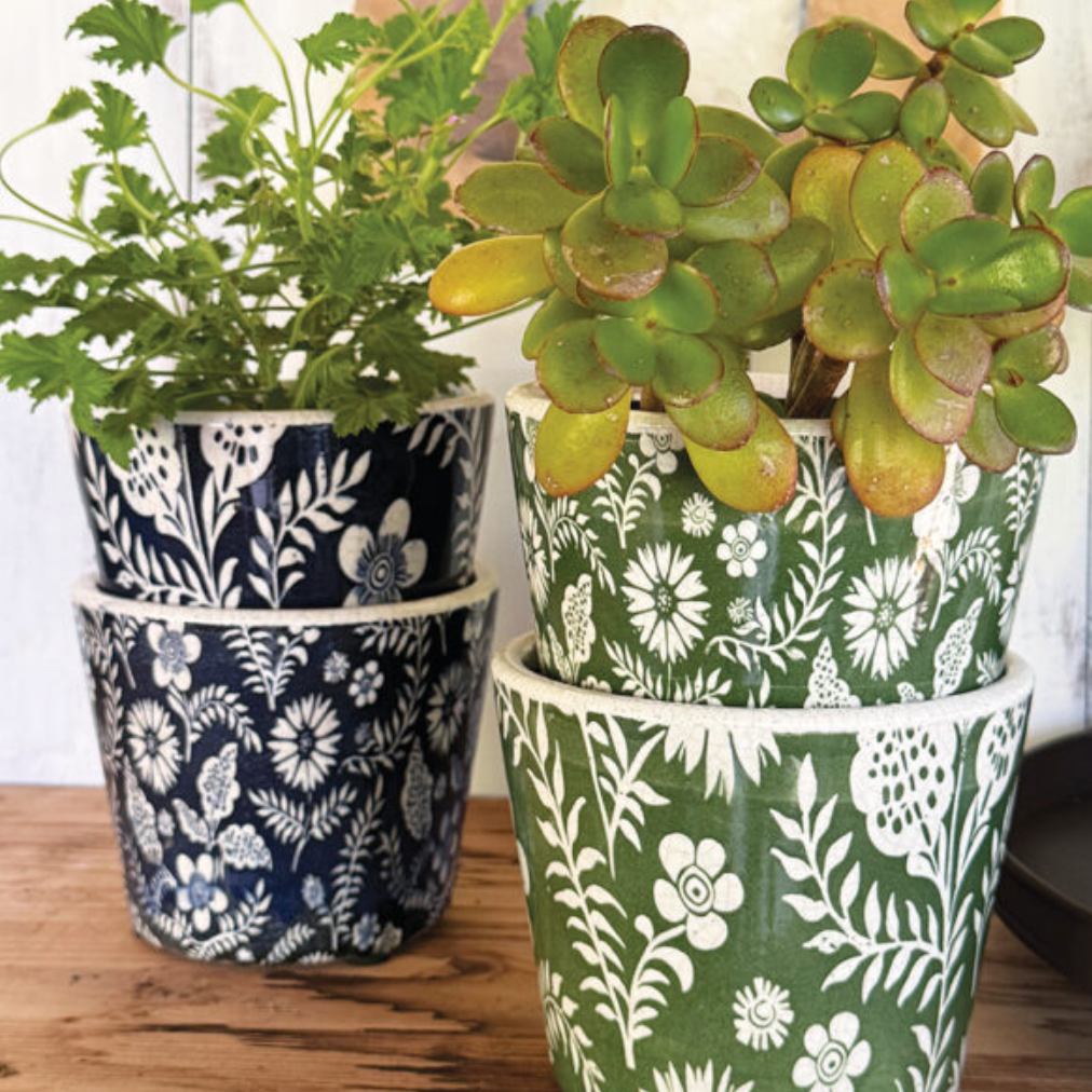 PLANT POT JAIPUR MIXED COLS AST/3 14x12cm /6