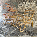 Pair of Vintage Bamboo Chairs right Side