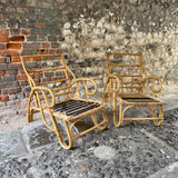Pair of Vintage Bamboo Chairs right