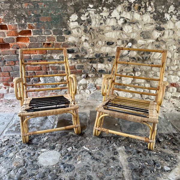 Pair of Vintage Bamboo Chairs