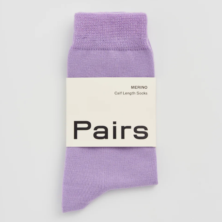 Pairs Parma Violet Merino calf length socks