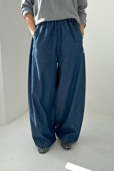 Le Bon Shoppe Parachute Pants - Denim Blue