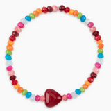 Peachy & Wild - Heart On My Sleeve Bracelet Rainbow Gemstones