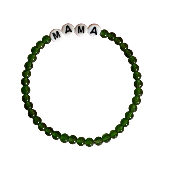 Peachy & Wild - MAMA Bracelet Green Chalcedony