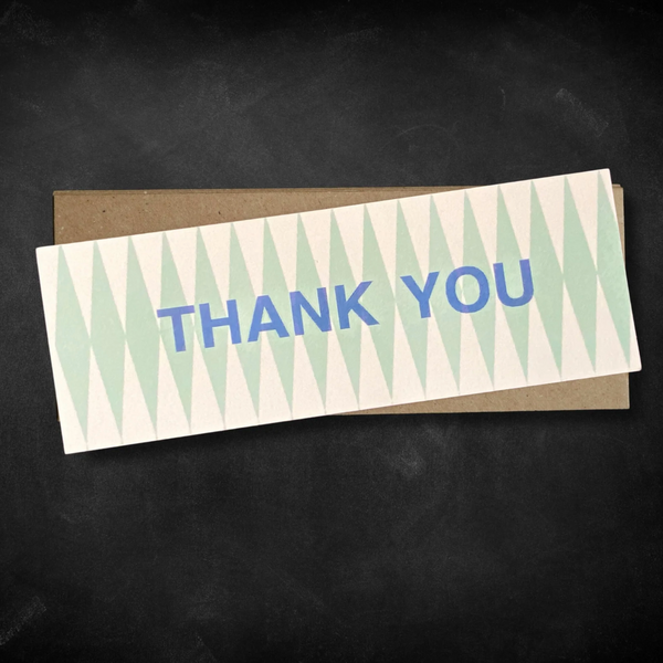 Petra Boase Pack of 12 Thank you Notecards - Blue Diamond 