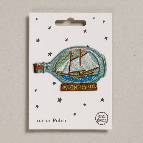 Petra Boase Ship in a Bottle Iron on Patch