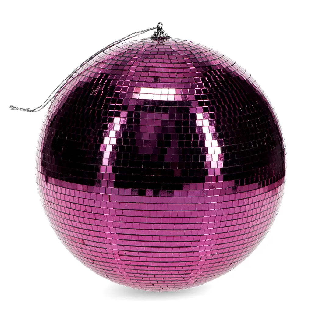 Purple disco ball on a white background