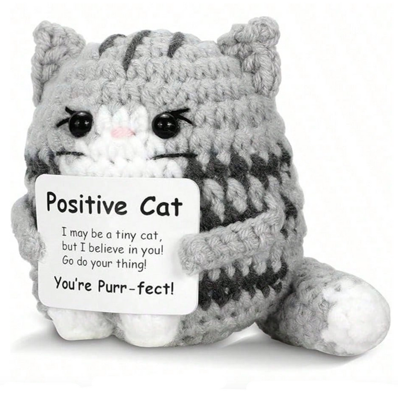 Positive Crochet Cat