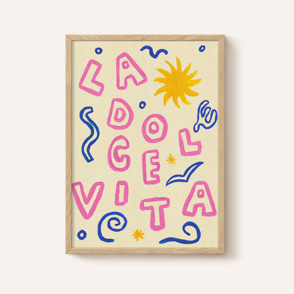 Proper Good - La Dolce Vita Framed Print