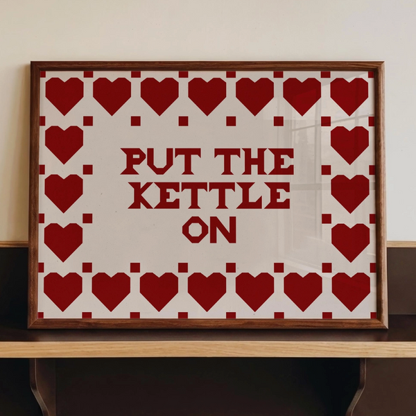 "Put The Kettle On" Framed Print Horizontal