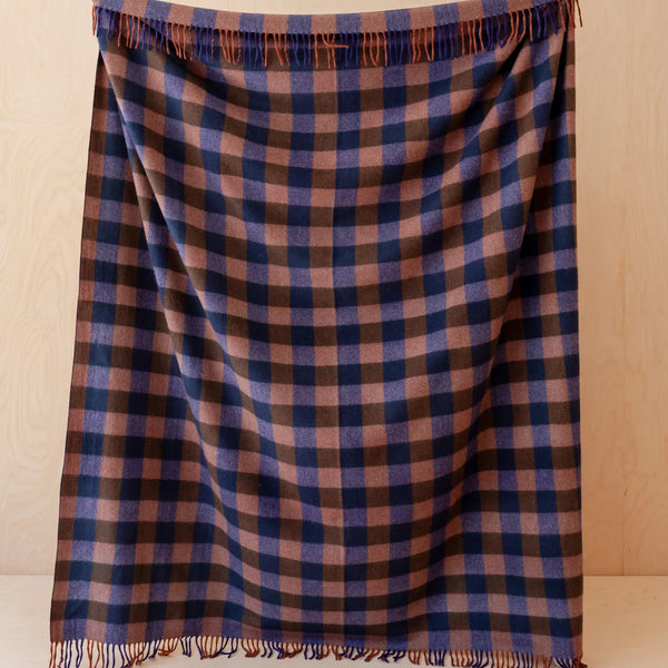 TBCo Recycled Wool Blanket in Midnight Gingham