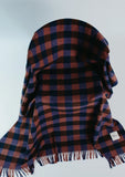 TBCo Recycled Wool Blanket in Midnight Gingham front