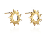 Rachel Jackson Electric Goddess Sun Stud Earrings - Gold plated