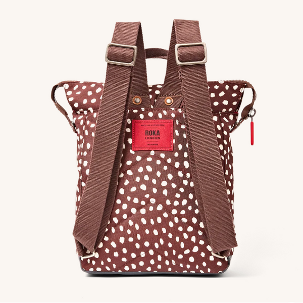 ROKA Canfield Backpack in Brown Dot - Medium