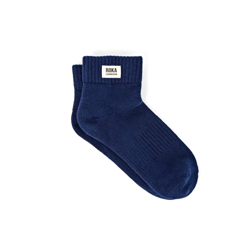 Roka Wembley Ankle Socks for Women in Deep Blue