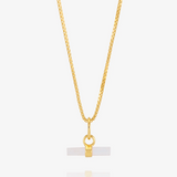 Rachel Jackson Love T-bar Mini Rose Quartz Necklace