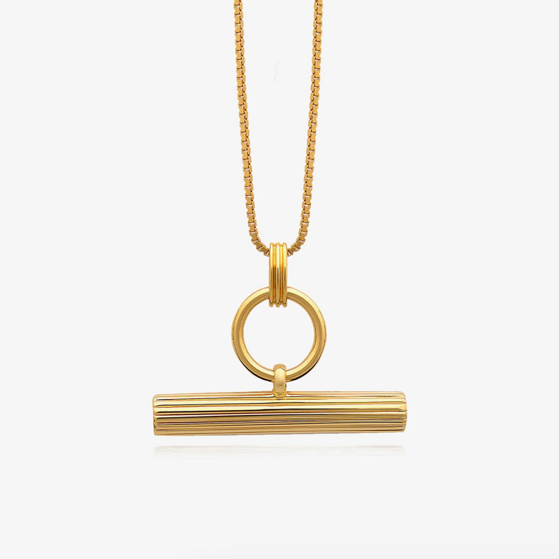 Rachel Jackson T-Bar Necklace - Gold