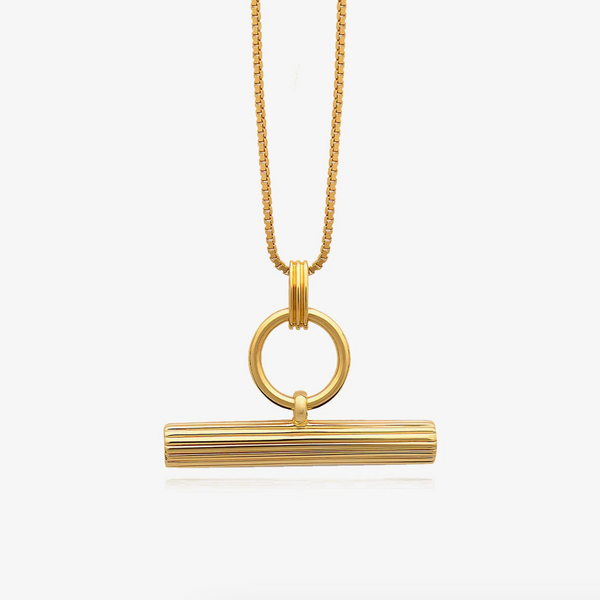 Rachel Jackson T-Bar Necklace - Gold