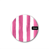 Raspberry Stripes Round Coaster