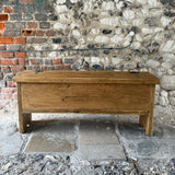 Reclaimed Wood Lift Up Lid Bench Front